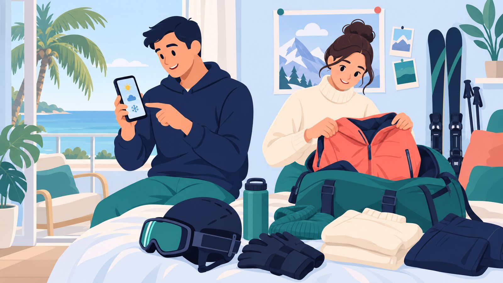 Иллюстрация к материалу: Живёте у моря, а катаетесь в горах: как решить по прогнозу, ехать ли